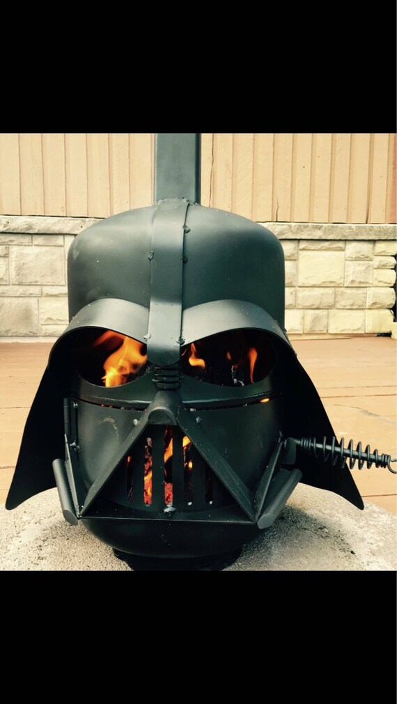 Darth Vader Fire Pit Star Wars inspired wood burning portable