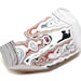 Button ~ Red, White and Black, Fordite, 2 Different Pieces Laminated Together of Enamel Paint, Hand-Faceted - Made By KPHoppe - Large