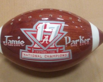 Customizable wooden football shaped BLANKS. Ready to add your very own unique logo.
