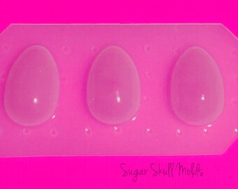 3pc Small Domed Egg Flexible Plastic Resin Mold Chocolate Jewelry