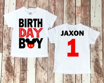 Mickey Mouse Birthday Shirt, Mickey Mouse Birthday, Mickey Mouse, Baby Boy Clothes, Baby Boy, 1st Birthday, Disney Family Shirts, Custom