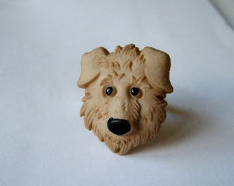 Dog's head ring ♥♥♥♥ Labrit beige ♥ ♥