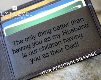 Personalized Mens Gifts Best Fathers Day Gift from Daughter, Wallets for Men, Gifts for Dad, Custom Leather Wallet, Engraved Wallet for Him