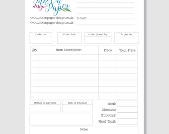 custom receipt book etsy