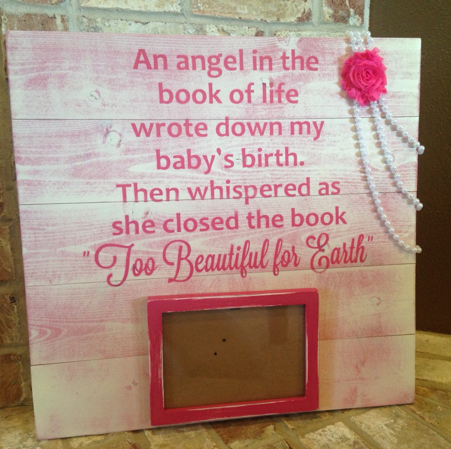 Death of child memorial sign/ book of life sign/ infant loss/