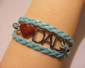 Love Dad bracelet, love Dad jewelry, dad bracelet, dad jewelry, daddy's girl bracelet, daddy's girl jewelry, fashion bracelet