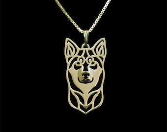 Lapponian Herder (Lapinporokoira) - Gold pendant and necklace