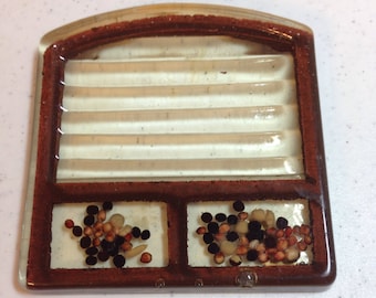Trivet Slice of Bread by Gamut Designs Made in USA in the 1970's, Cast Resin Trivet 4.5" long and 4.25" wide Previously 17 Dollars ON SALE
