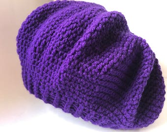 Crochet Slouch Beanie Hat