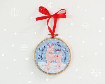 Baby's first Christmas ornament, personalized Christmas ornament, baby first ornament, baby shower gift, holiday tree decoration