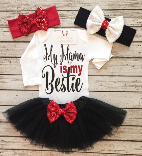 Baby Girl Clothes Mama Is My Bestie Bodysuit Mama Shirts