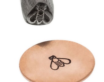 Bee Stamp-5 mm wide-Metal Metal Design Stamp for Personalized Jewelry, Jewelry Supplies for Metal Work