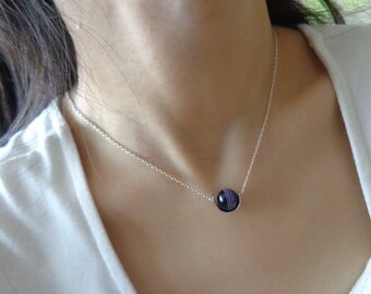 stripe agate necklace Purple Agate Necklace, Crystal Necklace, purple stripe agate Necklace,Gemstone necklace,purple agate necklace