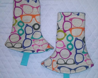 Tula Corner drool Pads, Ready to Ship, Reversible with fabric Tags. 20/20