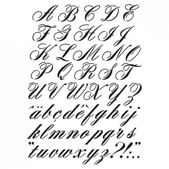 stenciled letters