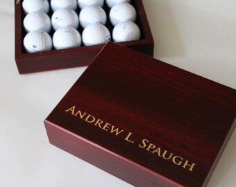 Golf gift for men, Personalized Cigar Box, Gift Box for Brother or Dad