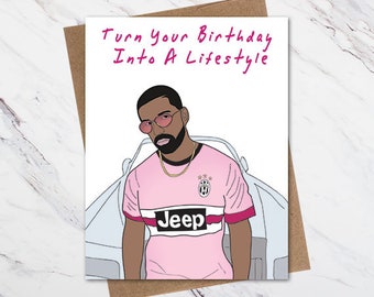Drake Birthday Card, Drake Card, Cool Birthday Card
