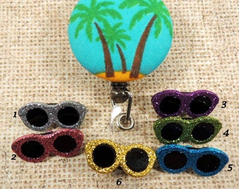 The Palm Tree at the Beach Retractable Badge Reel, Beach Badge Reel, Ocean badge reel, Sand & Surf Badge Reel, Sunglasses Badge Reel