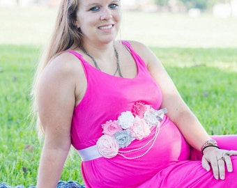 pink maternity sash, maternity belt, maternity sash, baby girl maternity sash, it's a girl , pregnancy belt, pink sash, baby shower sash