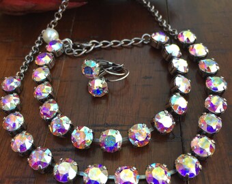 Aurora Borealis Swarovski Crystal Jewelry Set