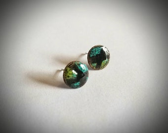 Enameled Stud Earrings
