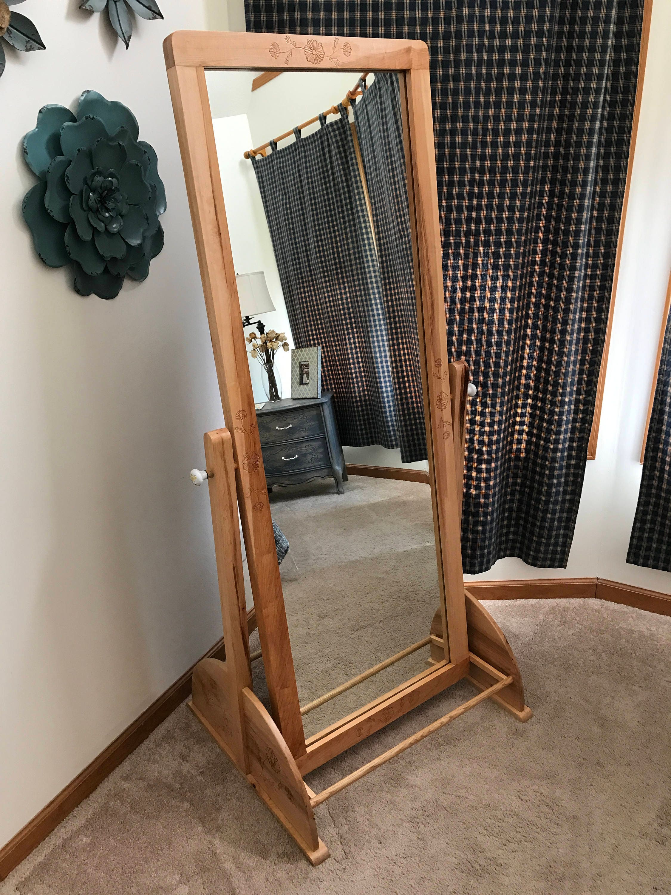 Hardwood Full Length Tilting Mirror
