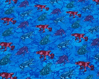 1 Yard Novelty Cotton Fabric Tree Frogs NEW