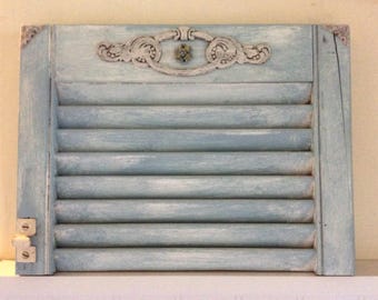 Vintage Salvaged Wood Shutter Top Wall Hanging, Country, Shabby Chic, Cottage