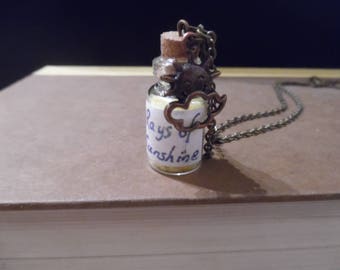 Rays of Sunshine Apothecary Bottle Necklace