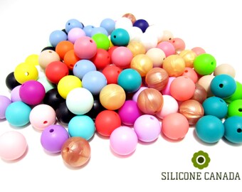 9mm silicone beads - Bulk Lot of 50 Loose Silicone Beads