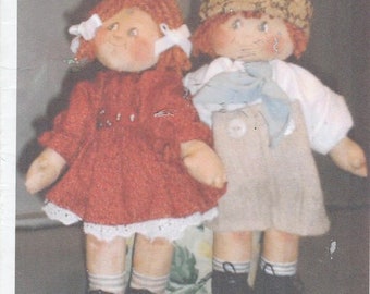 Dollmakers Journey Designs by Jacque Pattern Letty and Tanner 9"