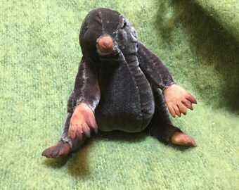 Mole Gardener Felted Model Needle Felting Ornament Gift for