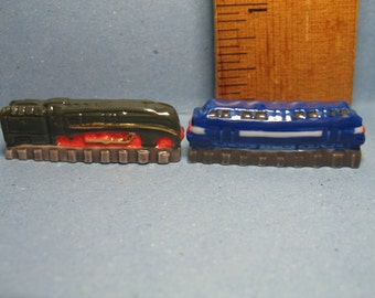 LOCOMOTIVES Train Engines locomotive engine trains - French Feve Feves Porcelain Doll House Miniatures EE70