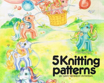 KNITTING PATTERN, Vintage Knitting Pattern, My Little Pony Knitting Pattern, My Little Pony Patterns, Pony Patterns, Intarsia Patterns