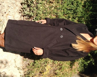 Long black wool coat, Portrait USA, Large,coat