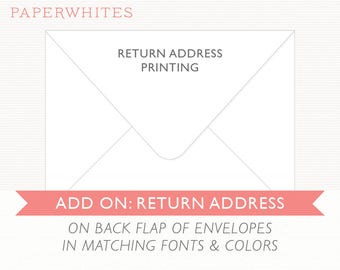Add-On: Return Address Printing on Back Flap of Mailing Envelopes