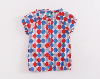 2017 summer new style tchildren's boys and girls' dot shirts