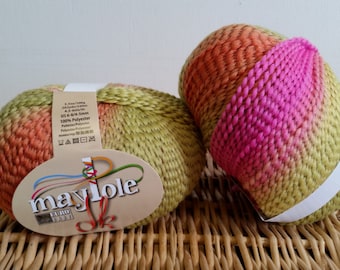 Maypole DK, Euro Baby Yarn, Washable, Acrylic, Self Striping, Lyche Perfume 09