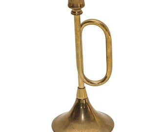 Brass Horn Candle Holder