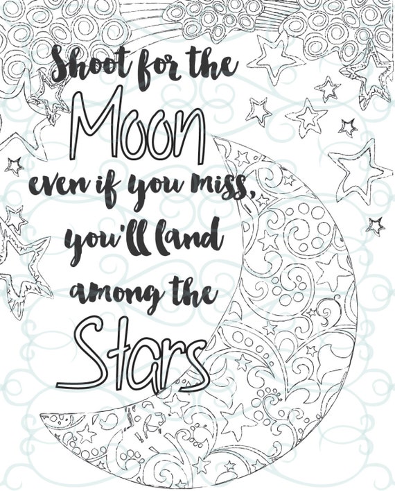 Adult Inspirational Coloring Page printable 04-Shoot for the