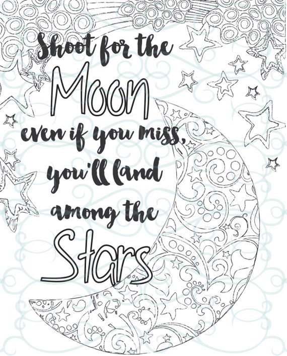 Download Adult Inspirational Coloring Page printable 04-Shoot for the