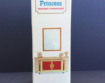 Vintage Dollhouse Furniture -NOS- Royal Buffet with Accessories - Petite Princess by Ideal