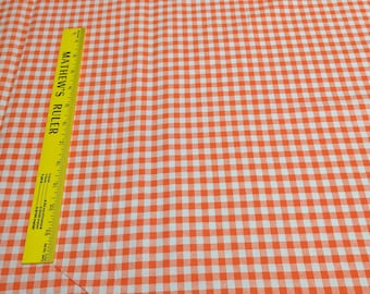 Checkmate-Orange Cotton Fabric