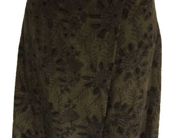 Nicole Farhi Brown A-Line Wrap Skirt UK 14