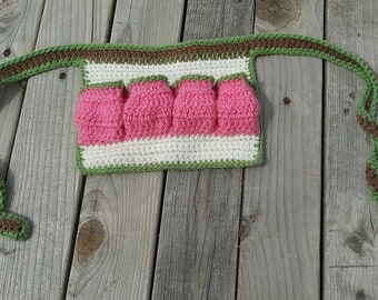 Ready to Ship,Original Egg Apron,Toddler Apron,Crochet Half Apron,Egg Basket,Toddler Egg Apron,Egg Collecting Apron,Egg Gathering Apron