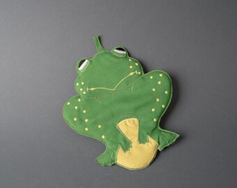Vintage 70s Cute Frog Heat Mitt Oven Pad