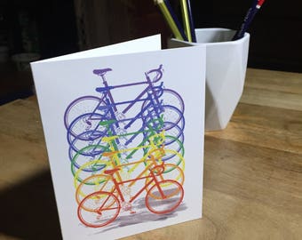 Rainbow Bicycle Cards - Perfect for Celebrating Pride