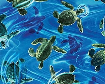 Fat Quarter Ocean Avenue II Baby Hatchling Turtles 100% Cotton Quilting Fabric