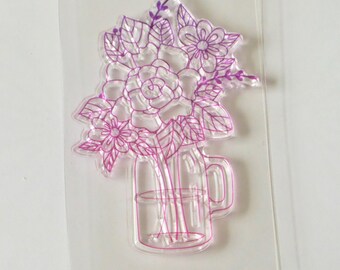 Flower Vase, Flower Arrangement, Plastic, Rubber, Silicone, unmounted Stamps
