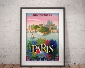 paris,paris travel poster, wall decor, vintage